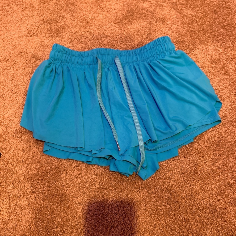 Amazon Blue Athletic Shorts with Elastic Waistband